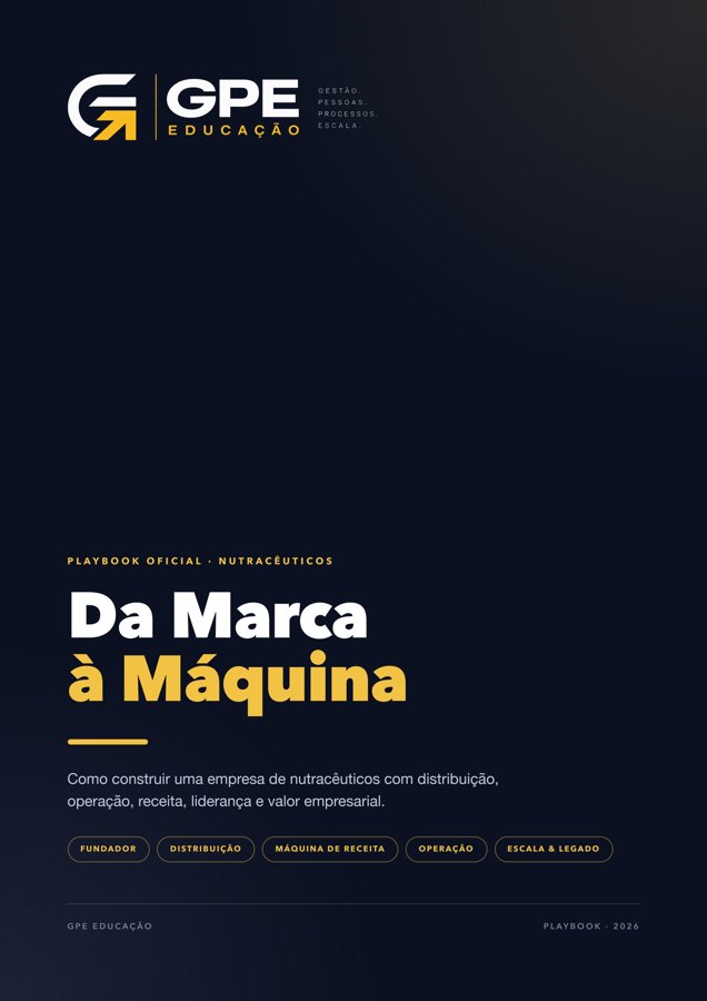 Capa do playbook Da Marca à Máquina da GPE Educação